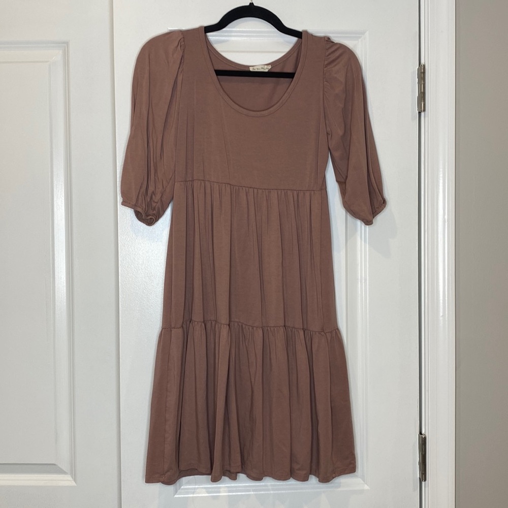 Babydoll Dress with Quarter Sleeves